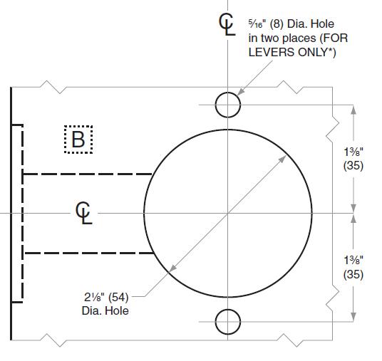 How do I cut a door to accept a Falcon W series lock?